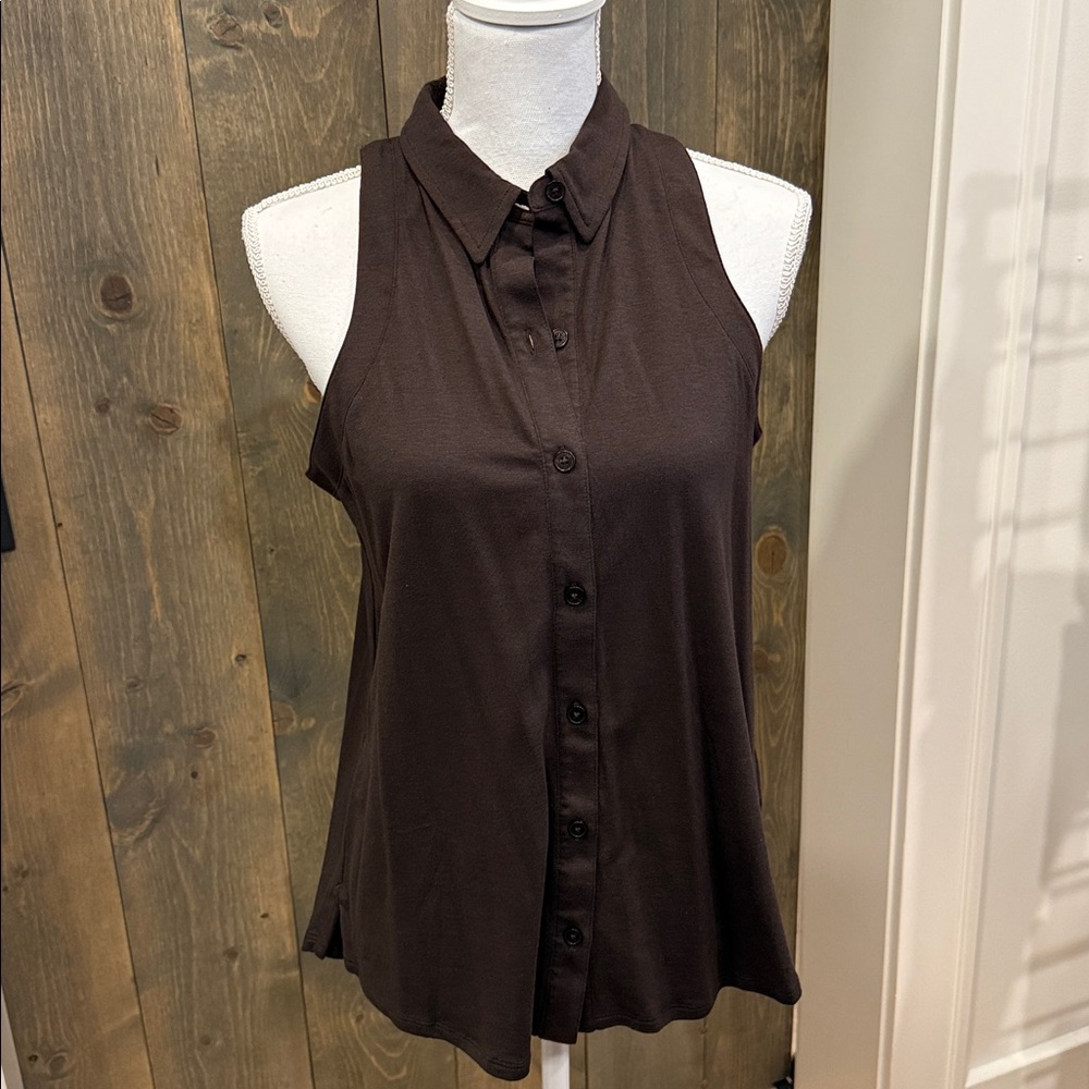 NWOT Anatomie Elise Top Brown